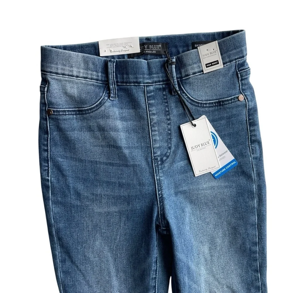 Judy Blue Pull On Skinny Capri Denim Jegging Jeans Blue Size 0/24 NWT Sorbtek